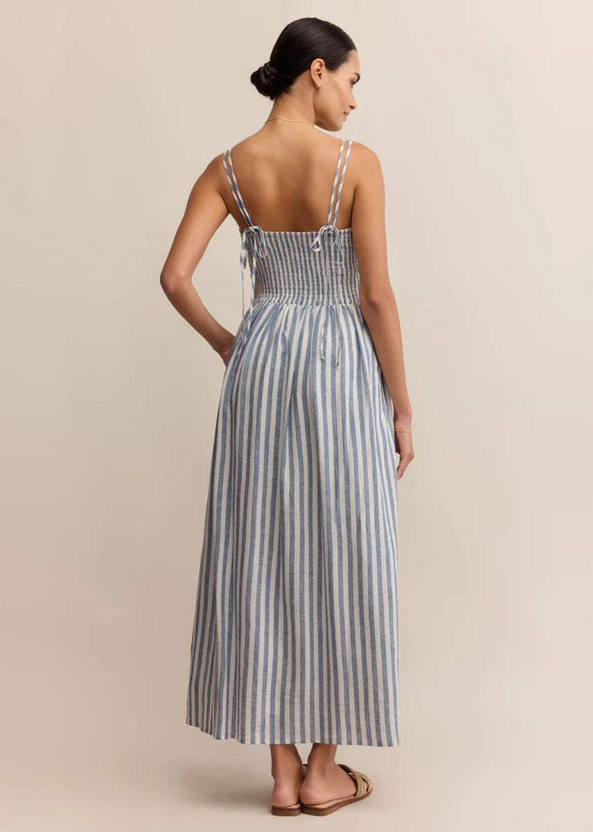 Nadine Striped Midi Dress - Boathouse