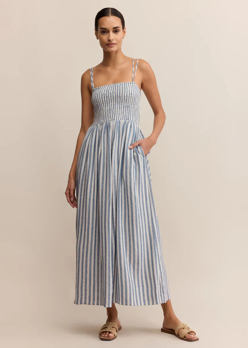 Nadine Striped Midi Dress - Boathouse