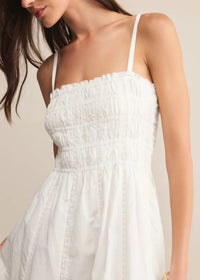 Dani Embroidered Midi Dress - White