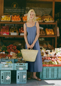 Leonora Midi Dress - Classic Indigo