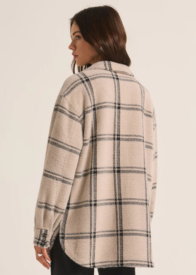 Plaid Tucker Jacket - Crystal Grey