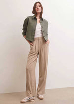 All Day Cropped Twill Jacket - Evergreen