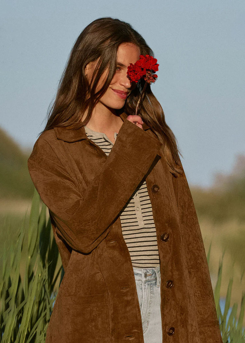 Decker Suede Chore Jacket - Coconut