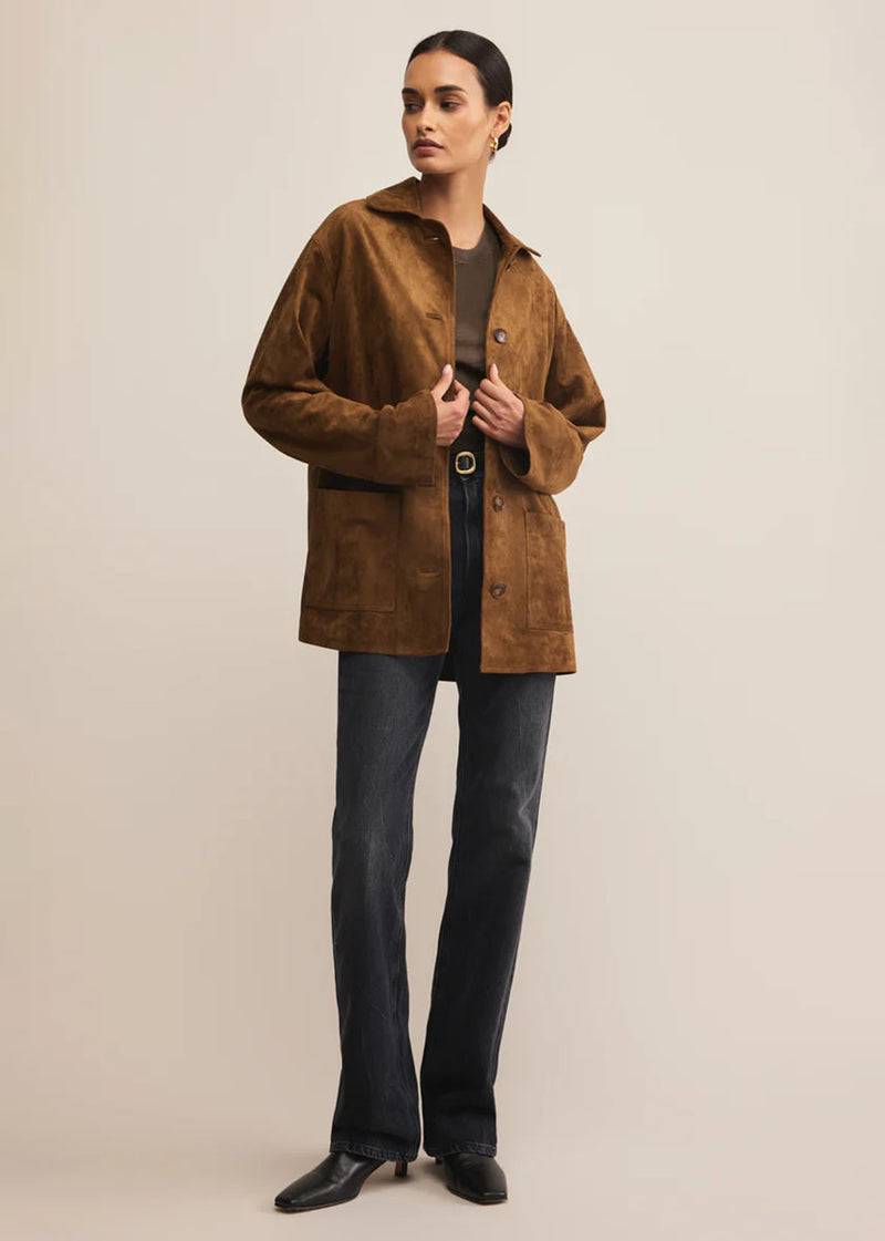 Decker Suede Chore Jacket - Coconut