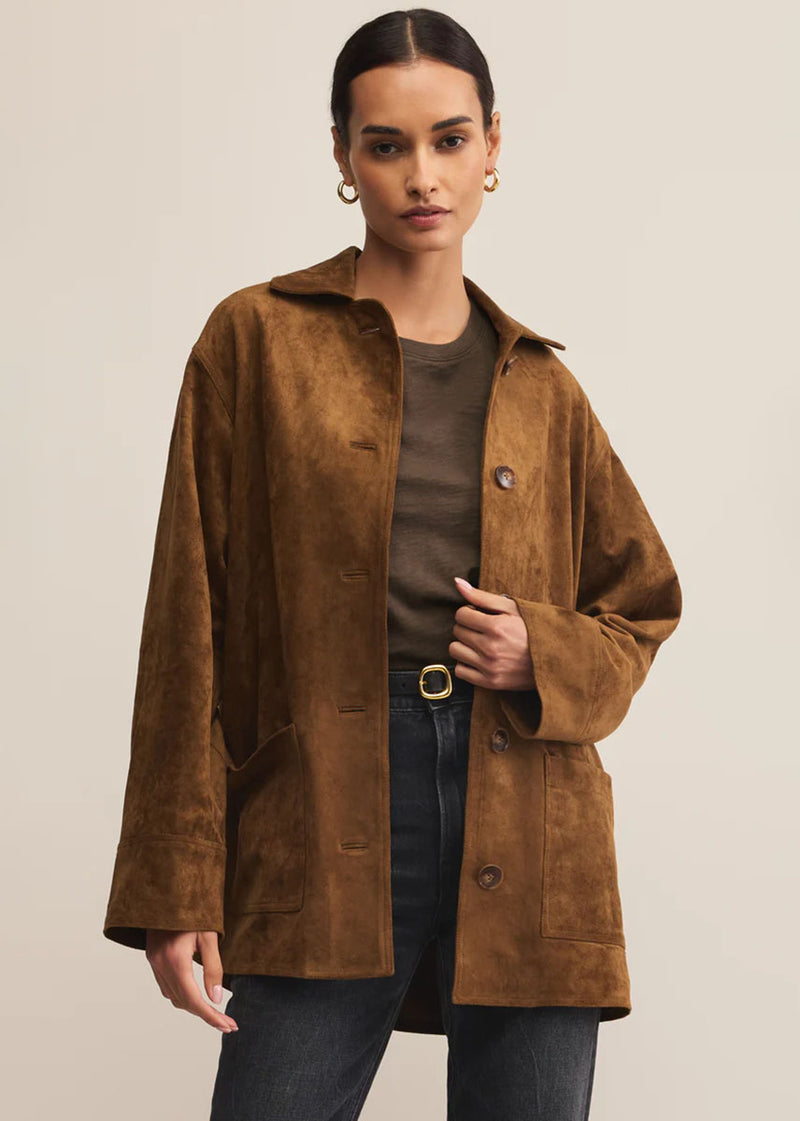 Decker Suede Chore Jacket - Coconut