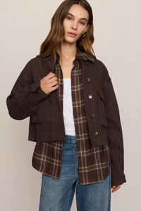 Rey Cropped Chore Jacket - Umber