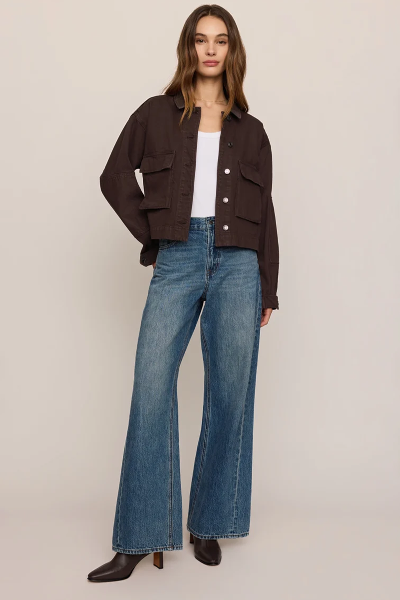 Rey Cropped Chore Jacket - Umber