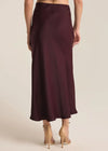 Europa Poly Sheen Skirt - Berry Wine