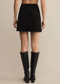 Ciera Suede Mini Skirt - Black
