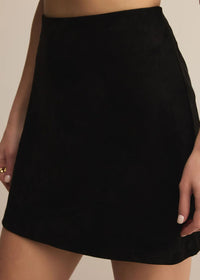 Ciera Suede Mini Skirt - Black