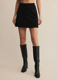 Ciera Suede Mini Skirt - Black