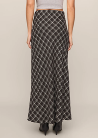 Europa Plaid Skirt - Ash Black
