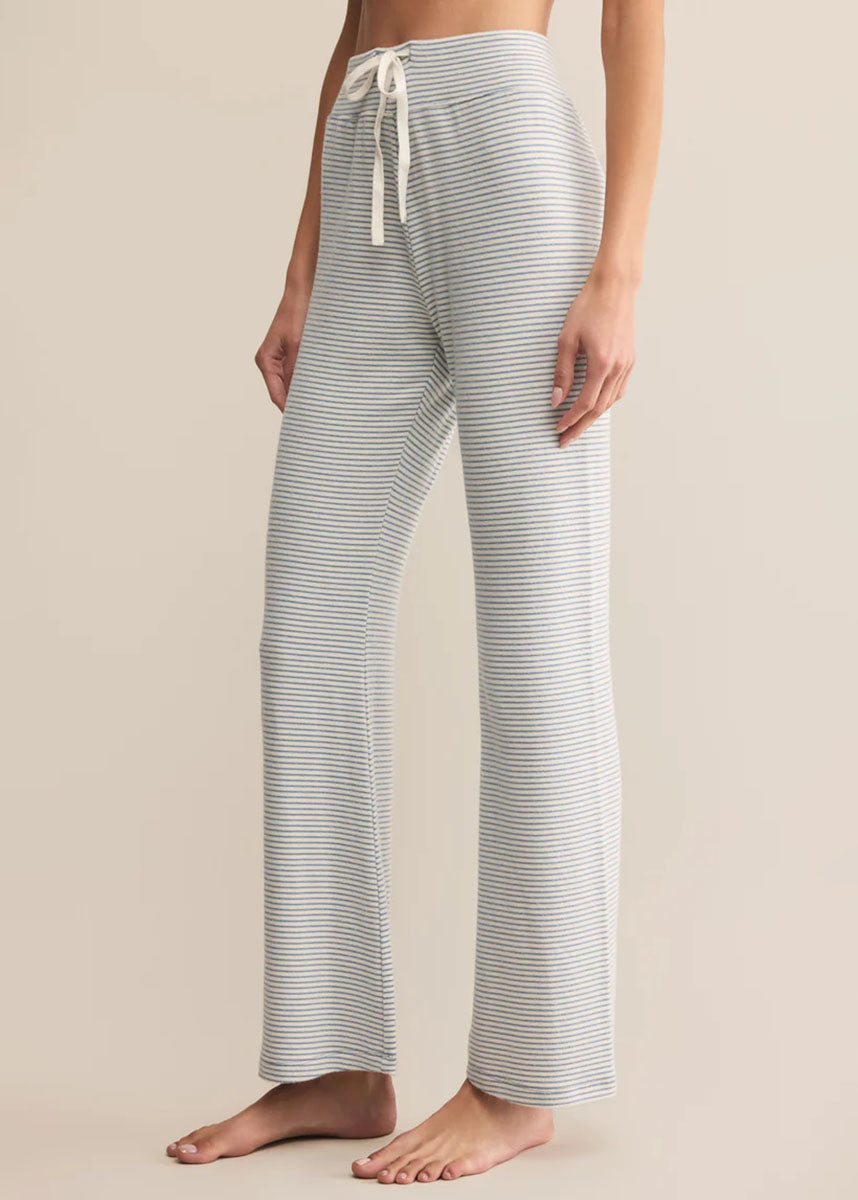 In The Clouds Stripe Pant - Light Denim