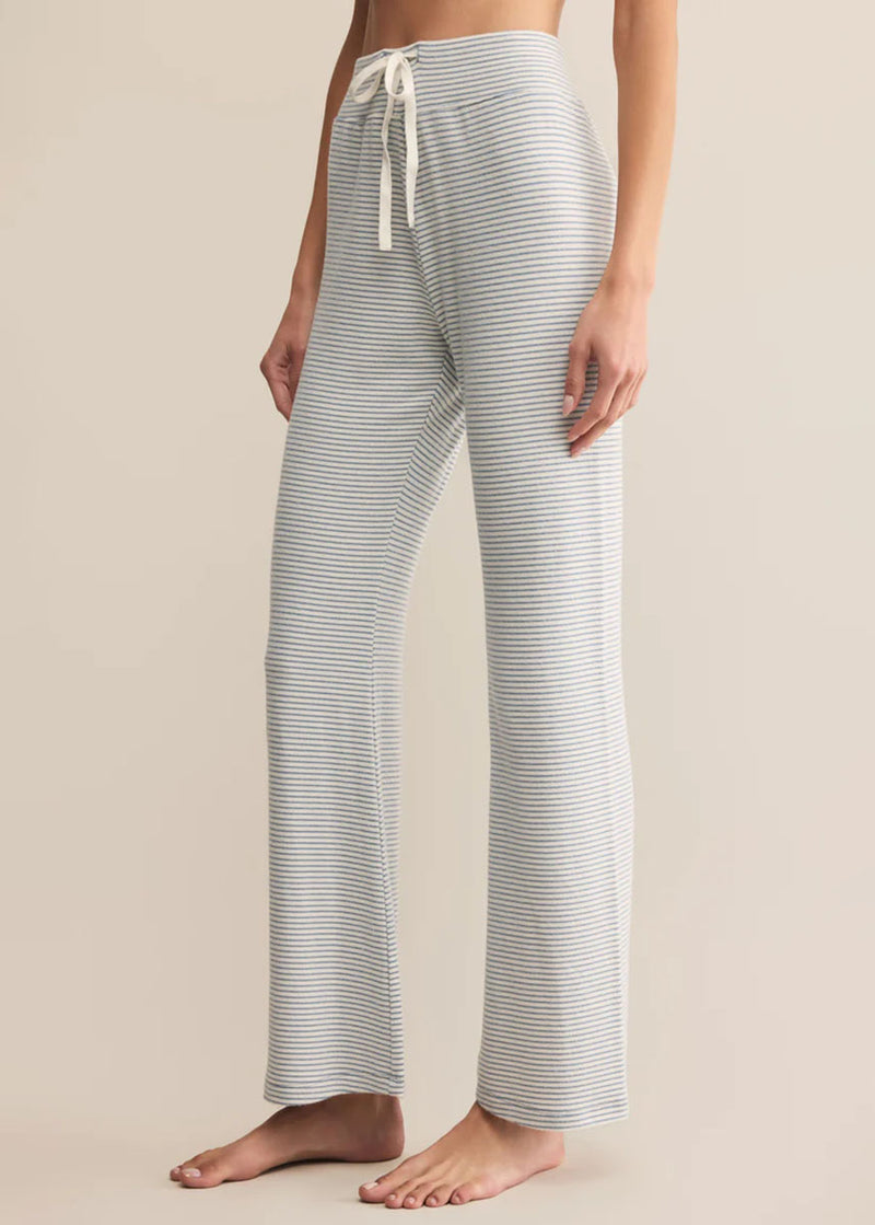 In The Clouds Stripe Pant - Light Denim