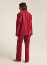 Dreamer Stripe Jammies Set - Red Dahlia