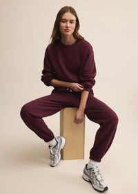 Stadium Cotton Jogger - Merlot