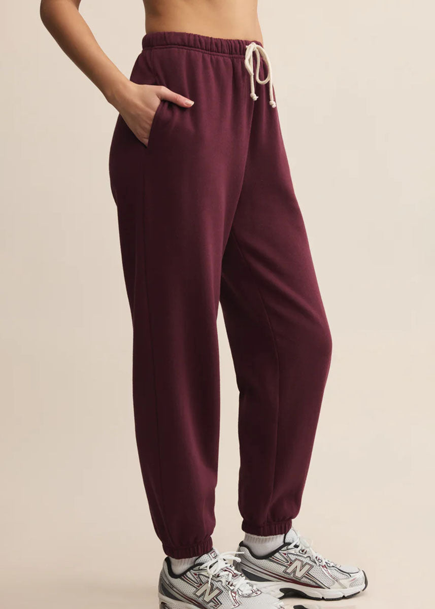 Stadium Cotton Jogger - Merlot