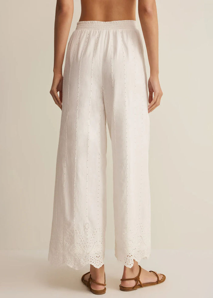 Sea Esta Embroidered Pant - White