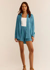 Cabana Stripe Short - Baja Blue