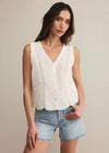 Tomi Embroidered Tank - White