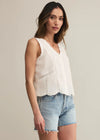 Tomi Embroidered Tank - White