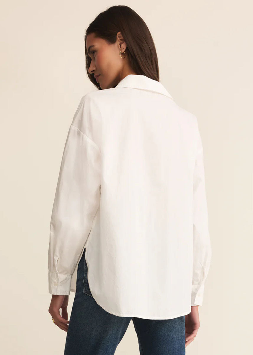 Elevated Poplin Shirt - White