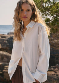 Elevated Poplin Shirt - White