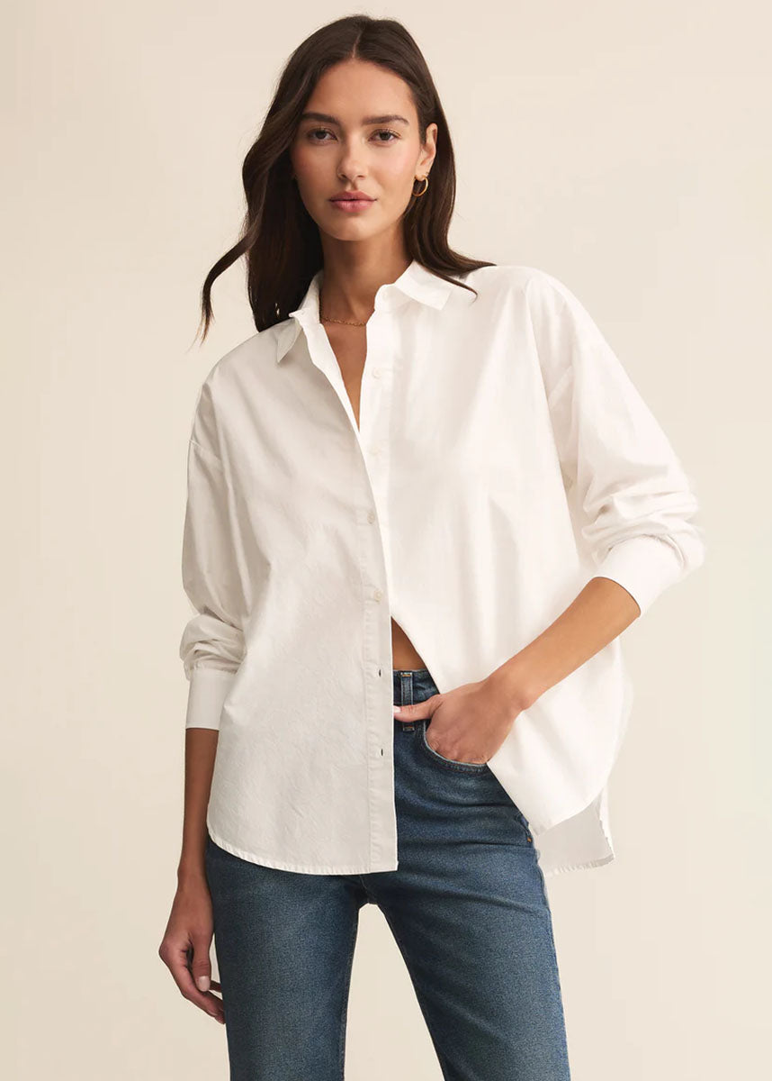 Elevated Poplin Shirt - White