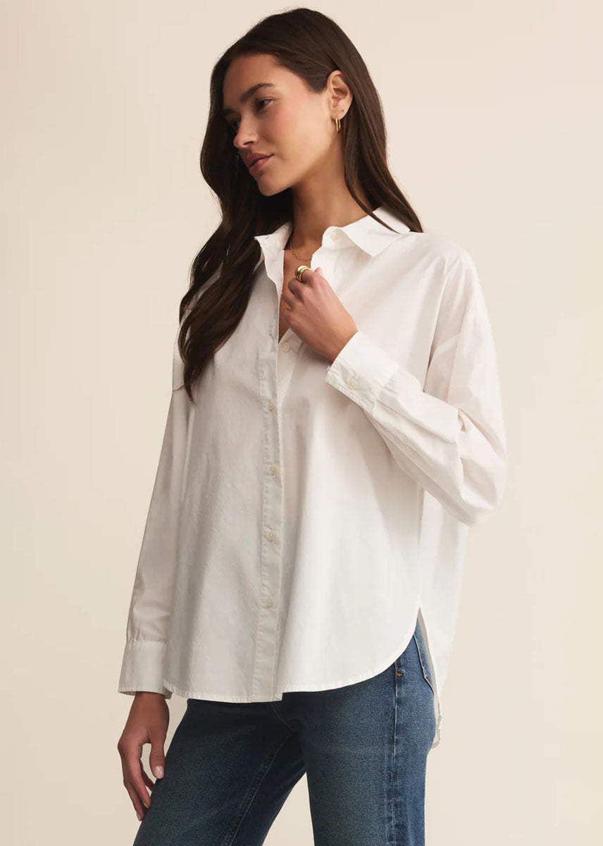 Elevated Poplin Shirt - White