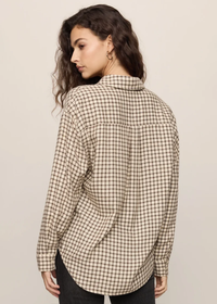 River Plaid Button Up - Dark Chocolate