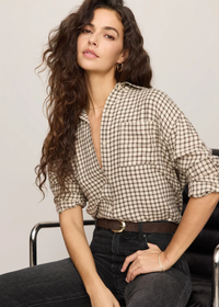 River Plaid Button Up - Dark Chocolate