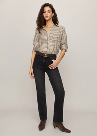 River Plaid Button Up - Dark Chocolate