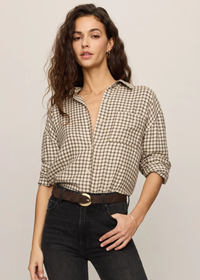 River Plaid Button Up - Dark Chocolate
