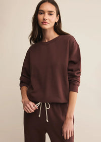 Boyfriend Cotton Sweatshirt - Sandalwood
