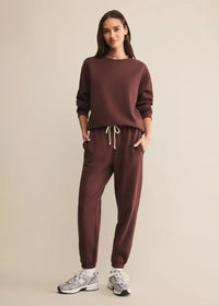 Boyfriend Cotton Sweatshirt - Sandalwood