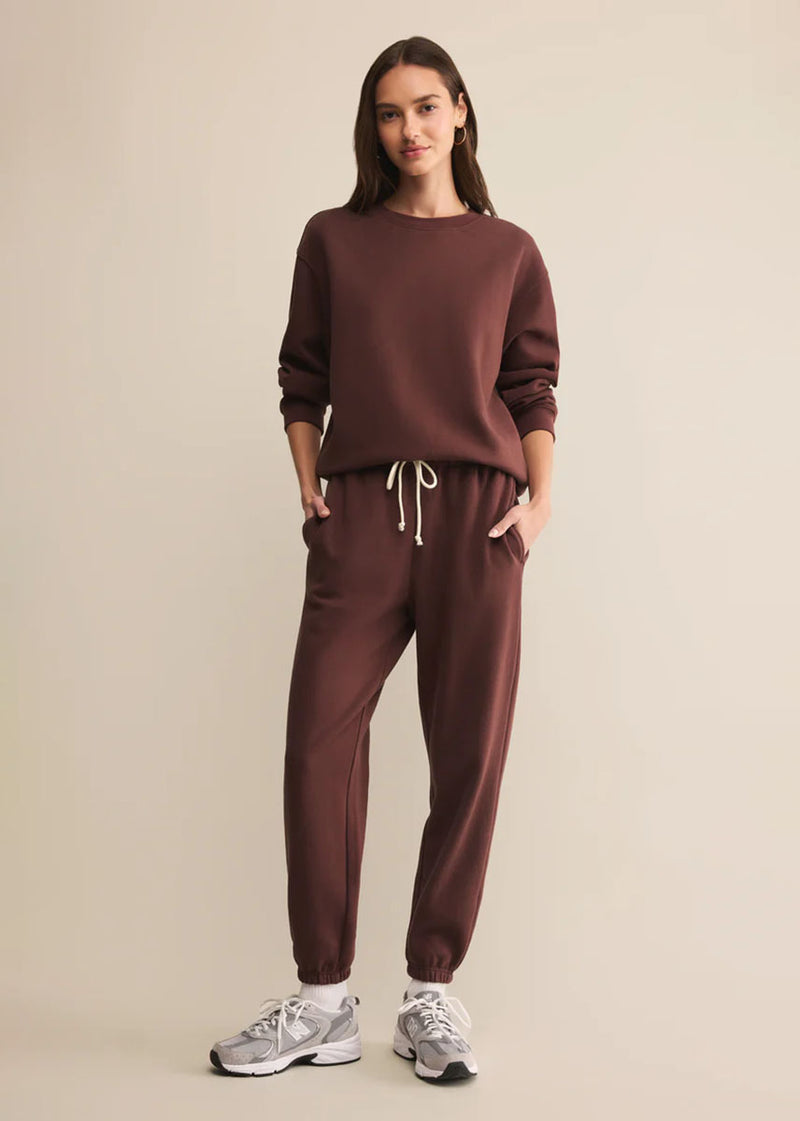 Boyfriend Cotton Sweatshirt - Sandalwood