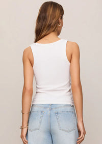 Rowe Rib Scoop Tank - White
