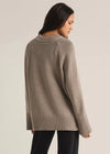 Boulevard V-Neck Sweater - Heather Taupe