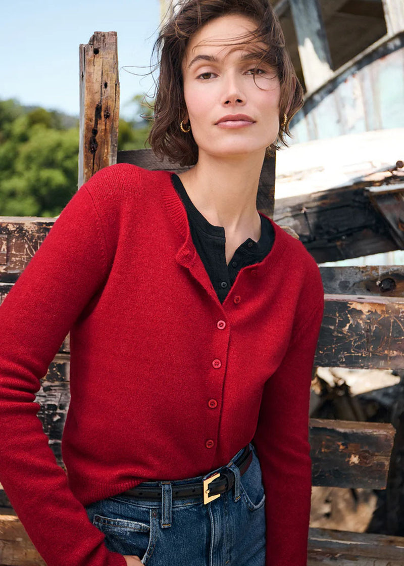 Outlook Cardigan - Haute Red