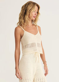 Tay Crochet Tank - Sea Salt