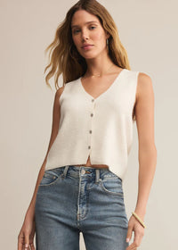 Bryce Sweater Vest - Crystal