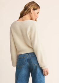 Sadira Fluffy Cardigan - Warm White