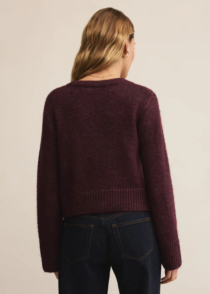 Breen Cardigan - Merlot