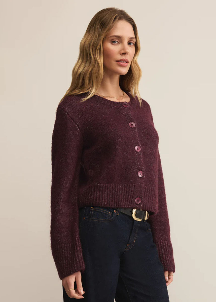 Breen Cardigan - Merlot