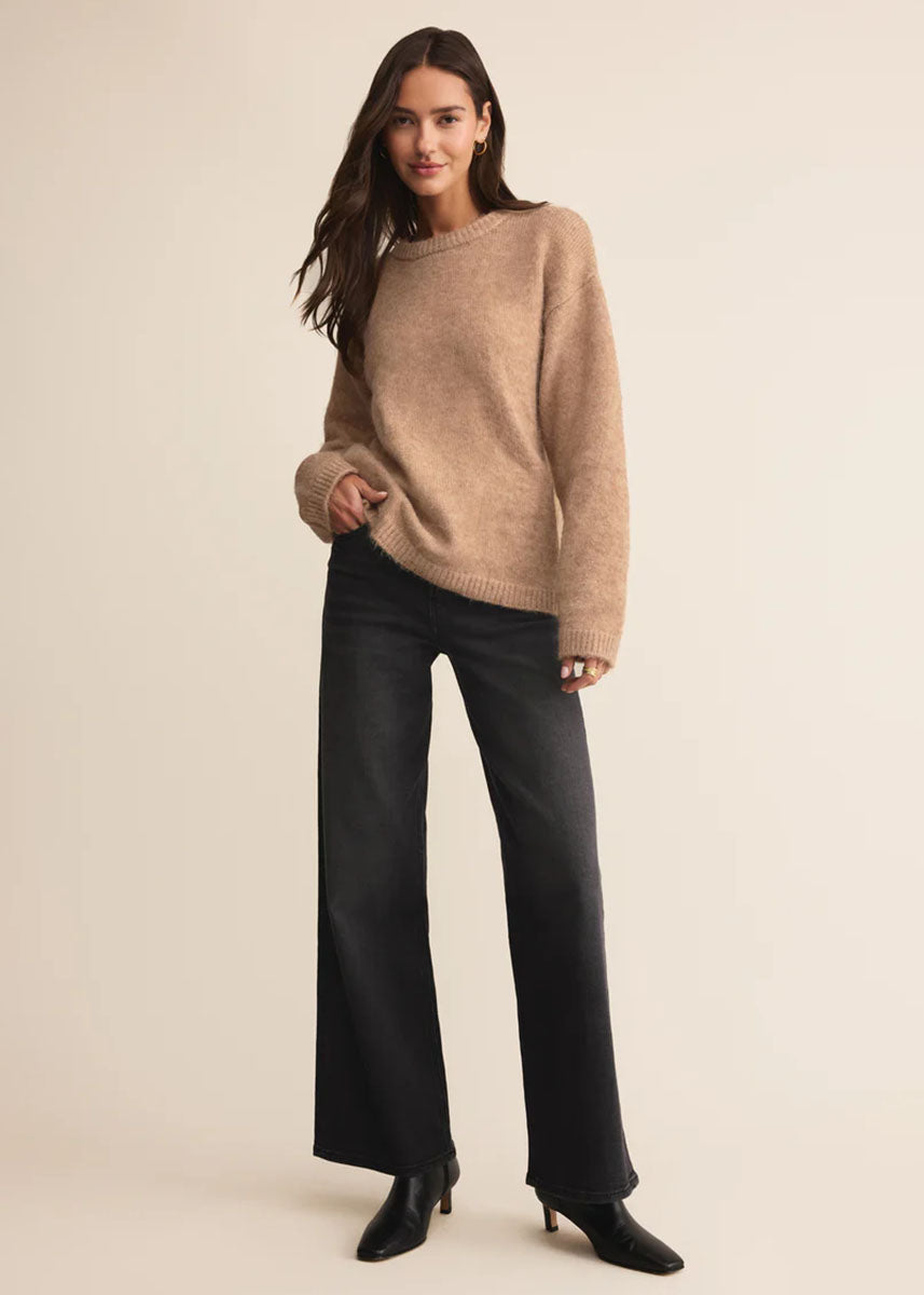 Snowed In Sweater - Heathered Camel