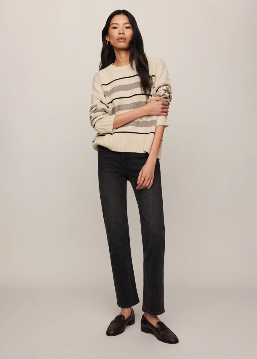 Cirrus Stripe Sweater - Chalk