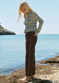 Medina Striped Cardigan - Aqua Cloud