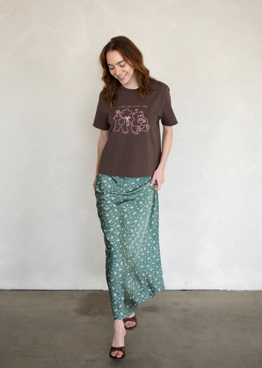 Juliette Floral Maxi Skirt - Green