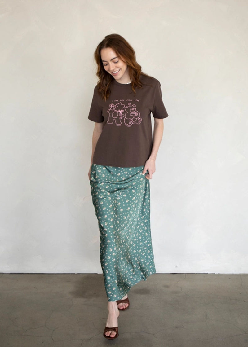 Juliette Floral Maxi Skirt - Green