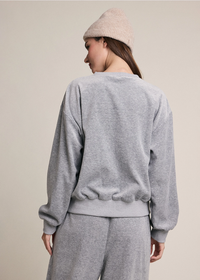 Soft Touch Velvet Sweatshirt - Grey